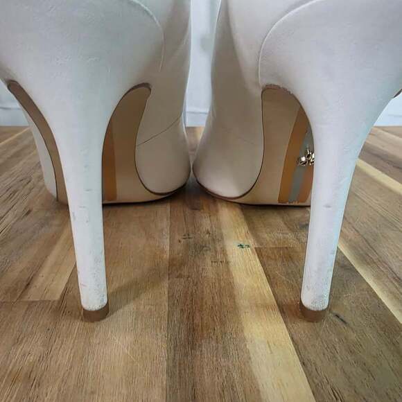 Sam Edelman Hazel White Leather Pointed Toe Pumps - Picture 10 of 15